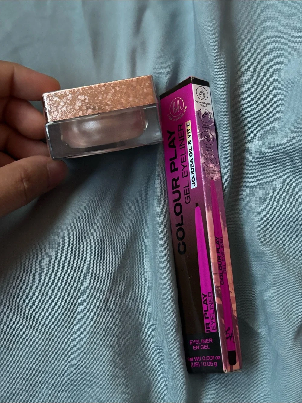 Makeup Revolution Baking Oil, Concealer, gel eyeliner, jelly highlighter bundle